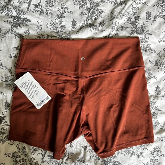 NWT Lululemon Align HR Short 6" Size 18 Dark Terracotta - Picture 3 of 3